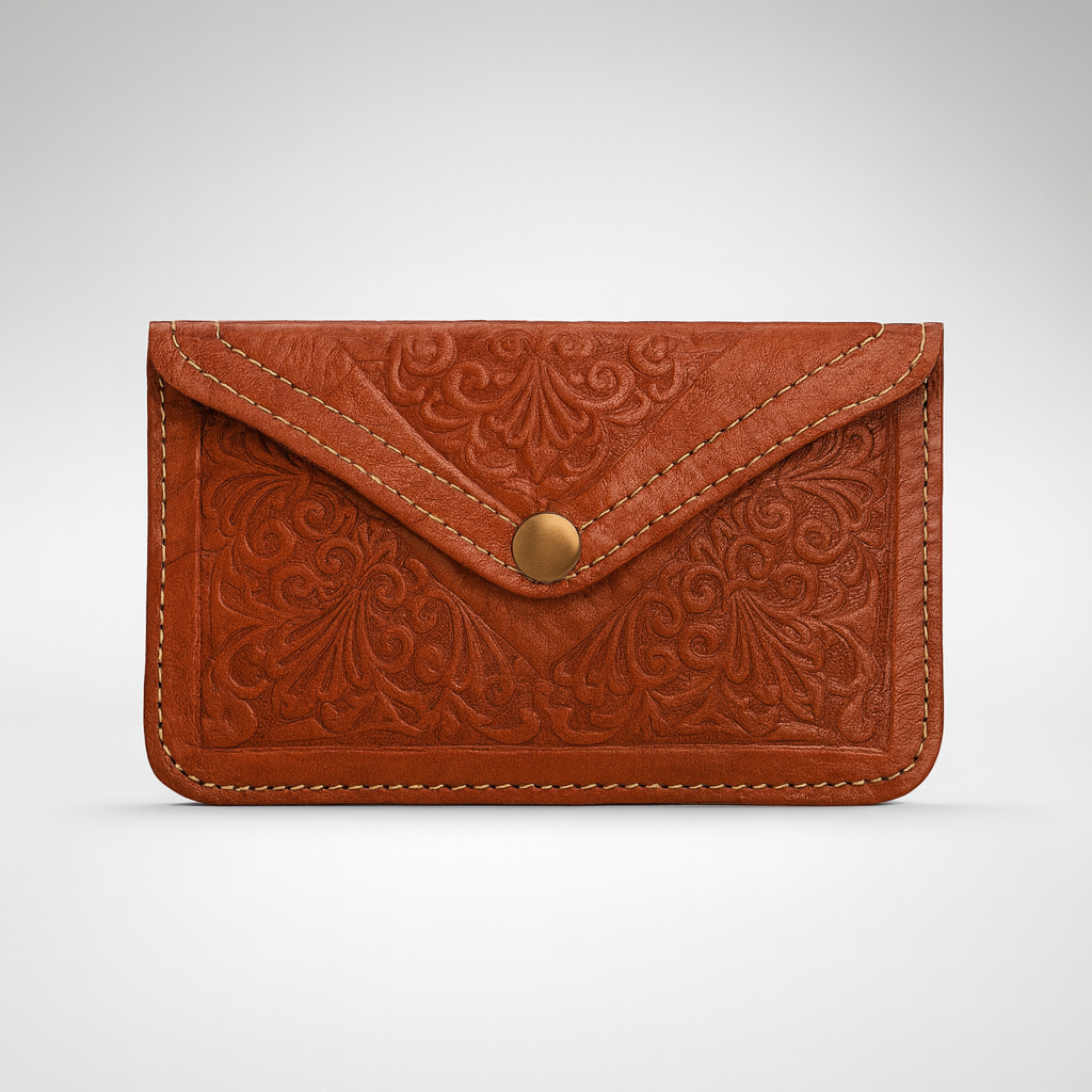 Handcrafted Leather Wallet with Zipper