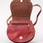 Handwoven Leather Saddle Bag