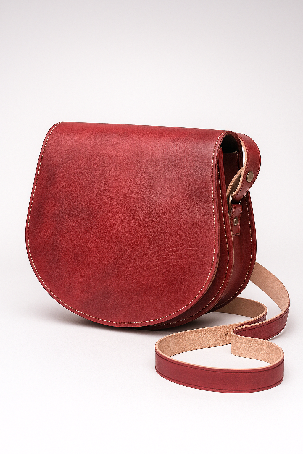 Woven Saddle Leather Shoulder Bag