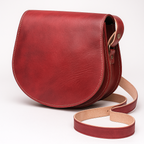 Handwoven Leather Saddle Bag