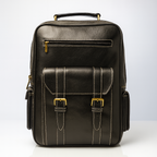 Executive Black Leather Backpack – Modern Vintage Design